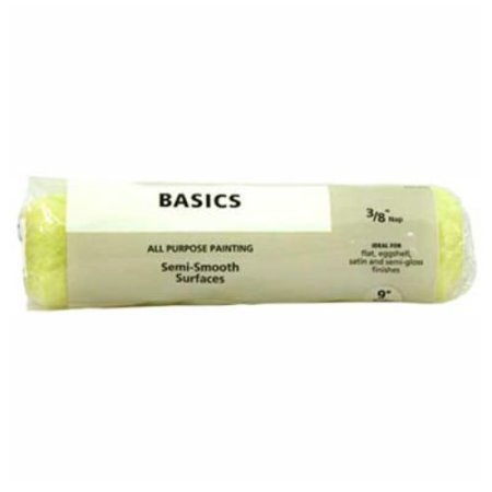 GENERAL PAINT Master Painter 9" Basics Roller Cover, 3/8" Nap, Knit, Semi Smooth - 697906 697906